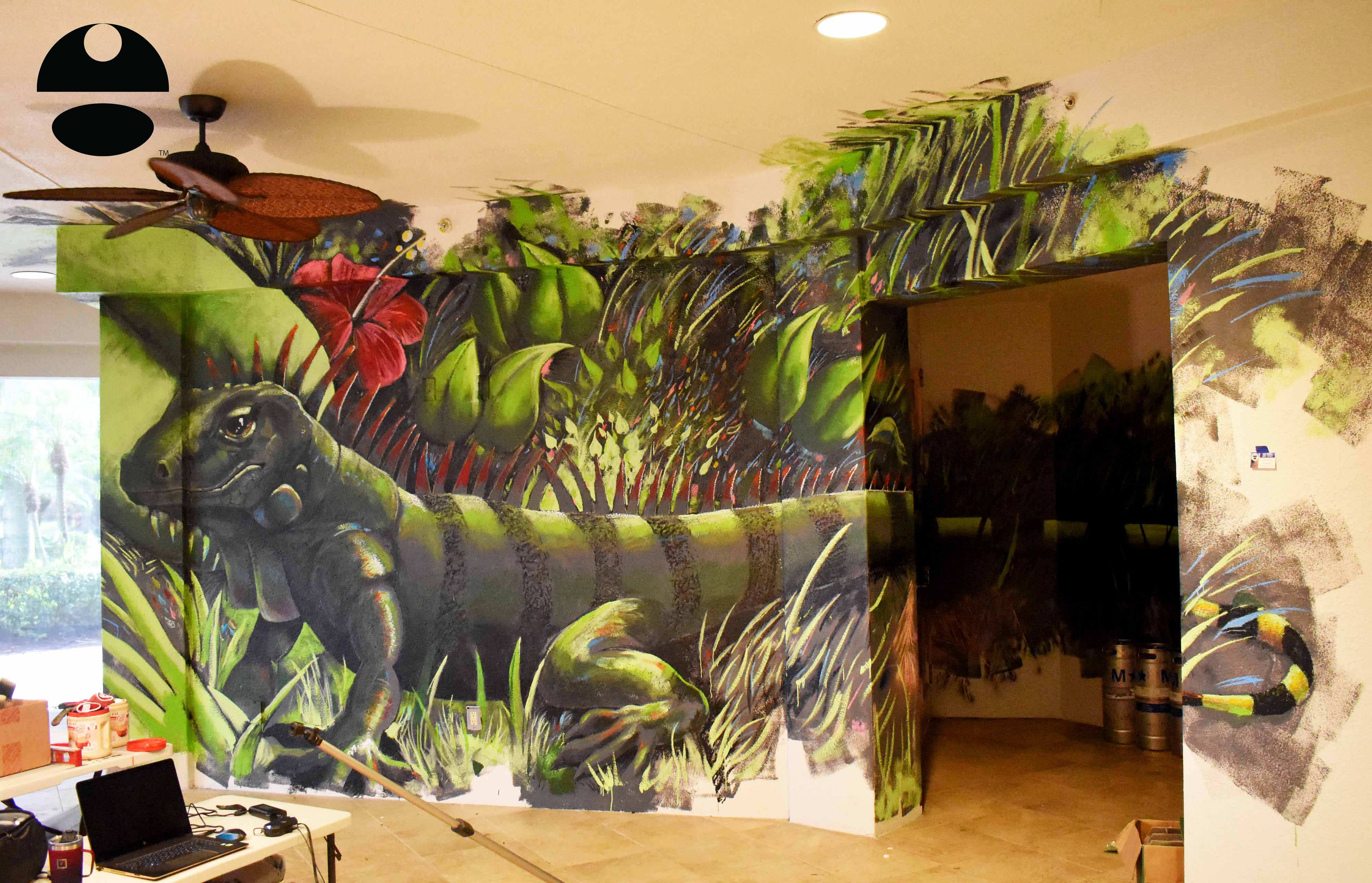 iguana mural
