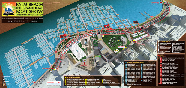 Palm Beach International Boat Show map 2014