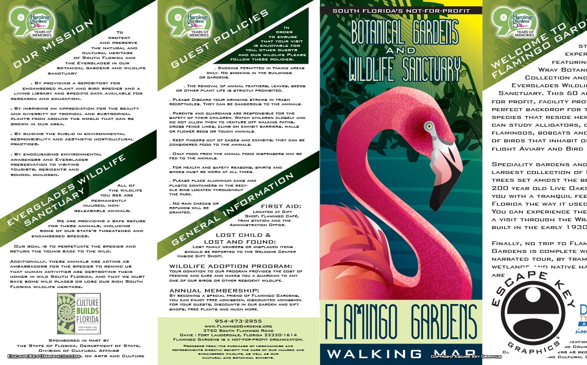 Botanical Gardens Brochure Cover Illustration