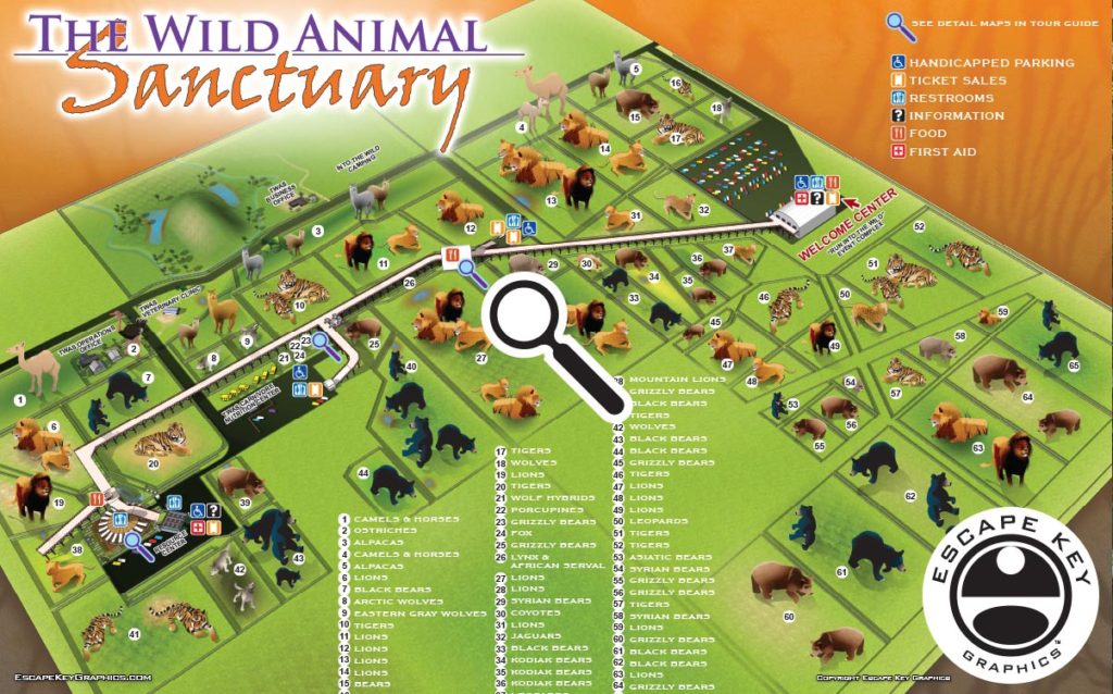 Animal Sanctuary Illustrated Map