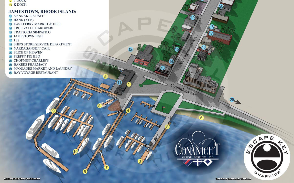 Marina and Adjacent Village Map