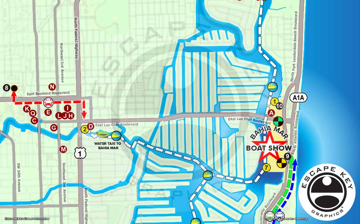 Fort Lauderdale International Boat Show Transit Map
