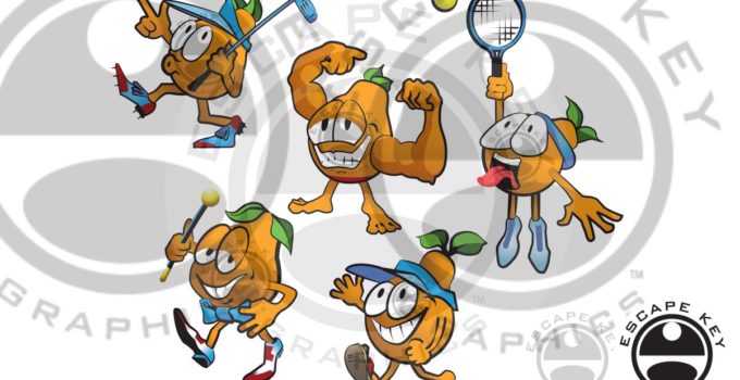Orange Cartoon Character