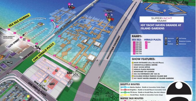 The 2022 Miami International Boat Show Map