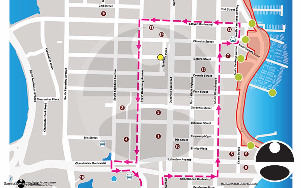 The 2022 Palm Beach International Boat Show Parking and Transit Map