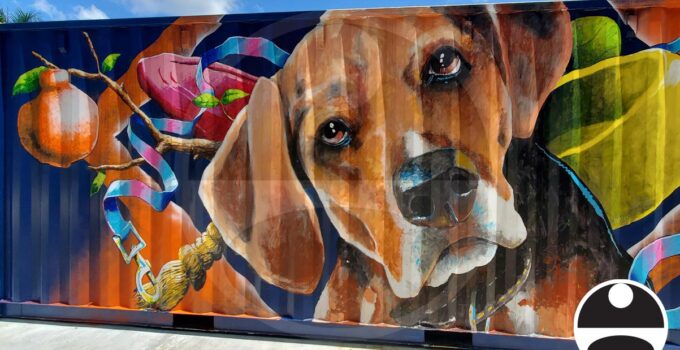 Dog Park Shipping Container Mural
