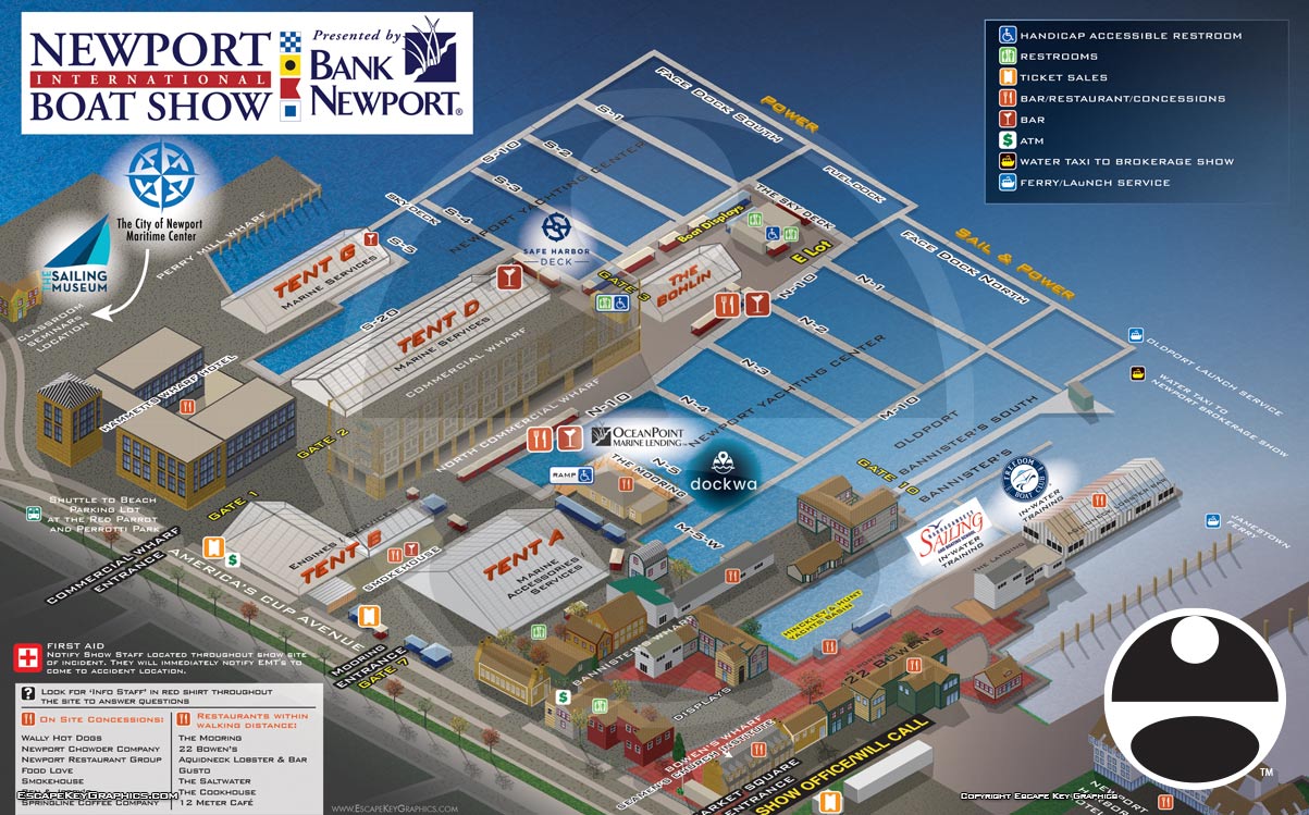 Newport International Boat Show Map 2022