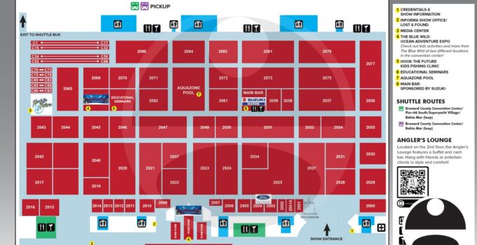 Broward County Convention Center Map for the 2022 Fort Lauderdale International Boat Show