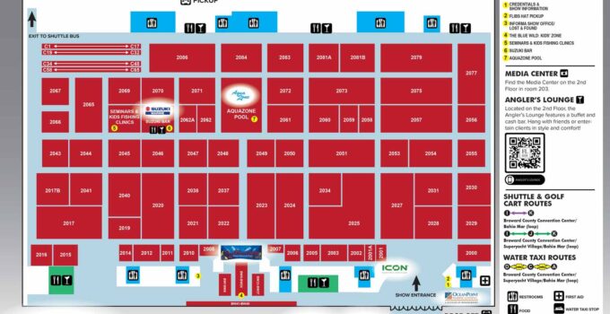 Broward County Convention Center Map for the 2023 Fort Lauderdale International Boat Show