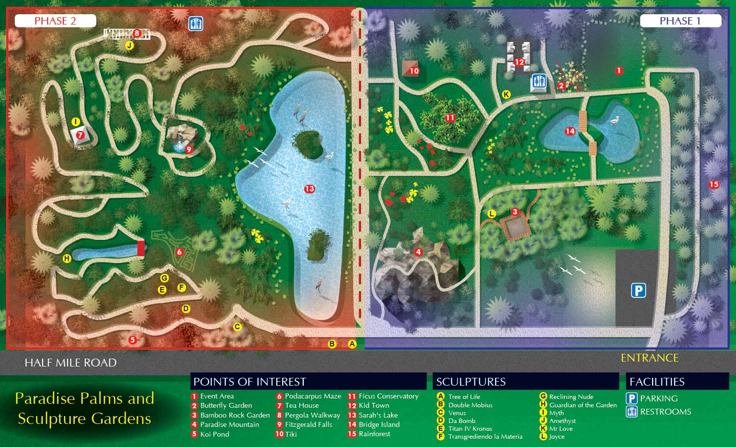 botanical and sculpture garden map