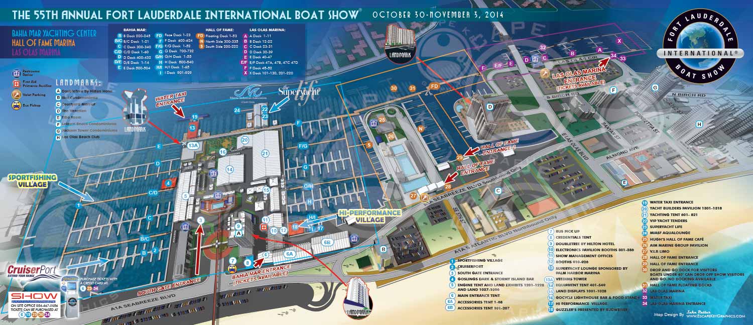 custom Boat Show map