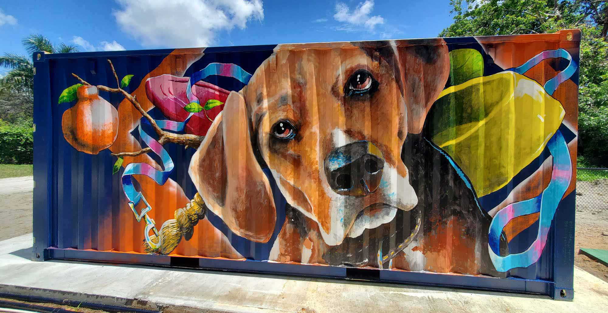 Dog Park Container Mural