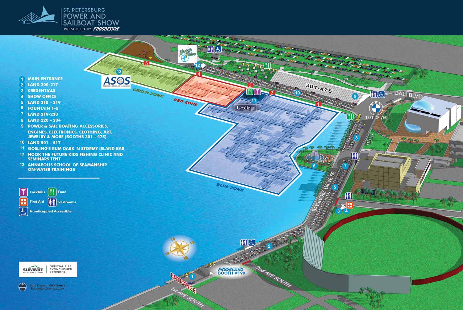 illustrated boat show map