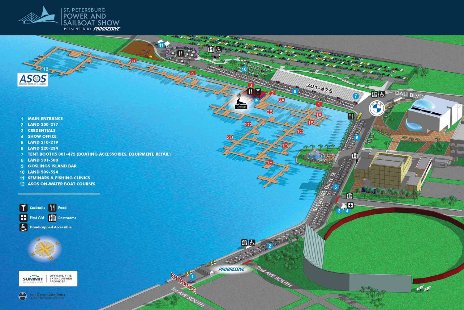 Saint Petersburg Power and Sailboat Show map 2024