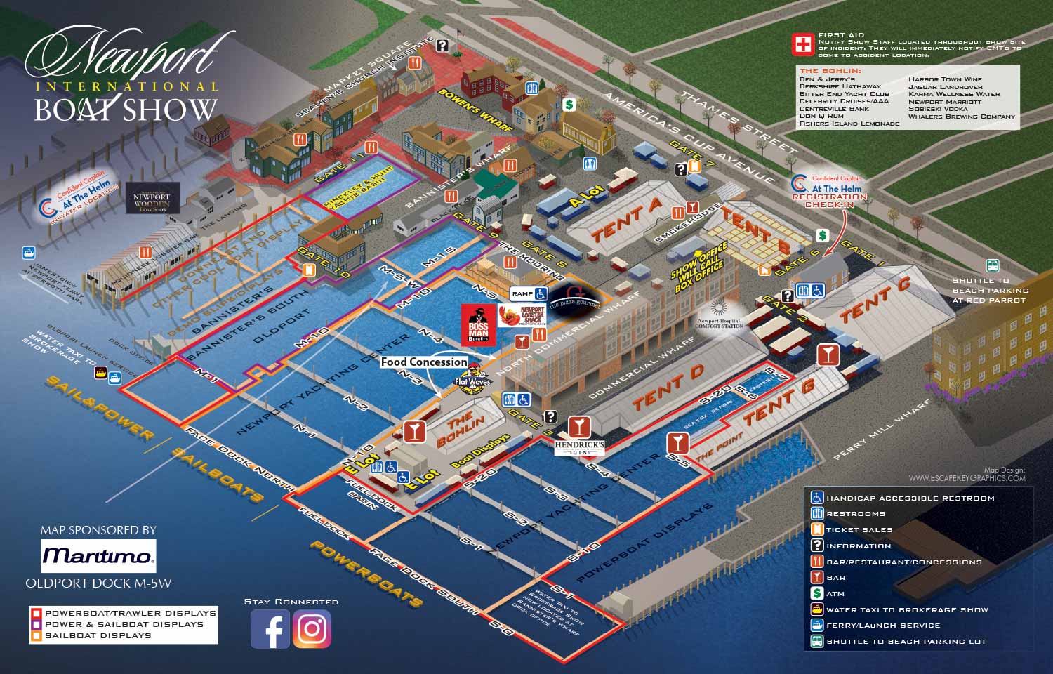 Newport International Boat Show map