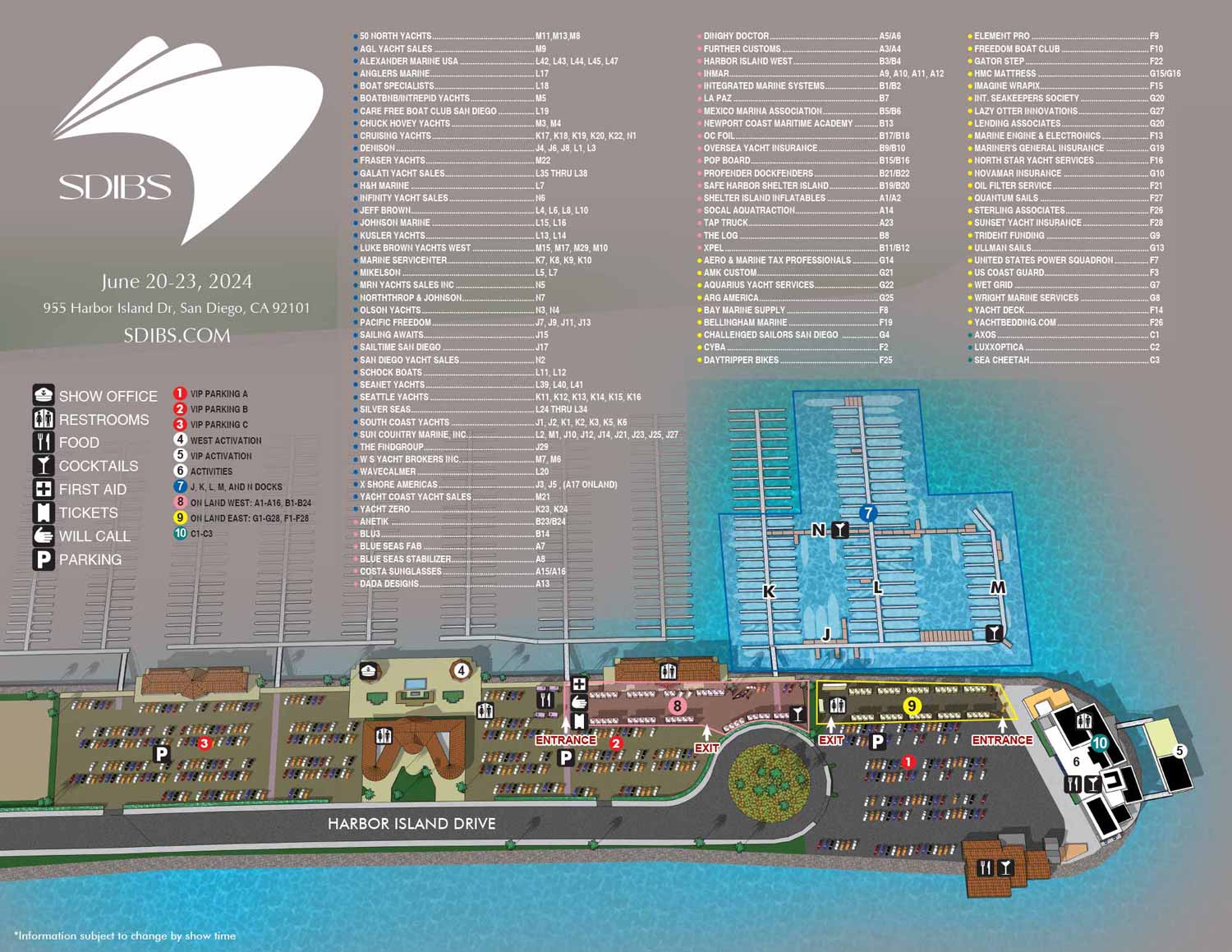 San Diego International Boat Show map