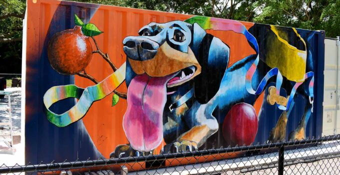 Dog Park Shipping Container Mural 2