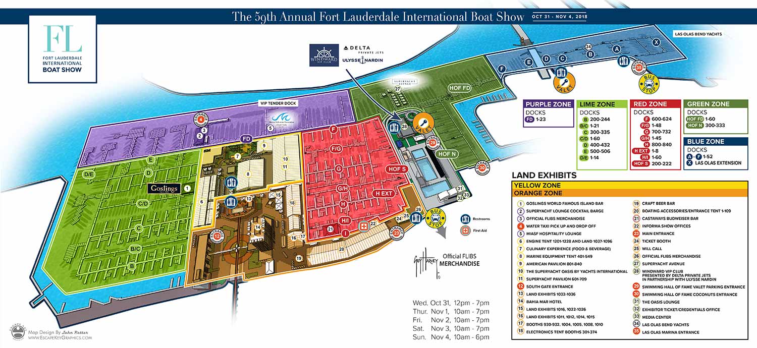 FLIBS Boat Show Map