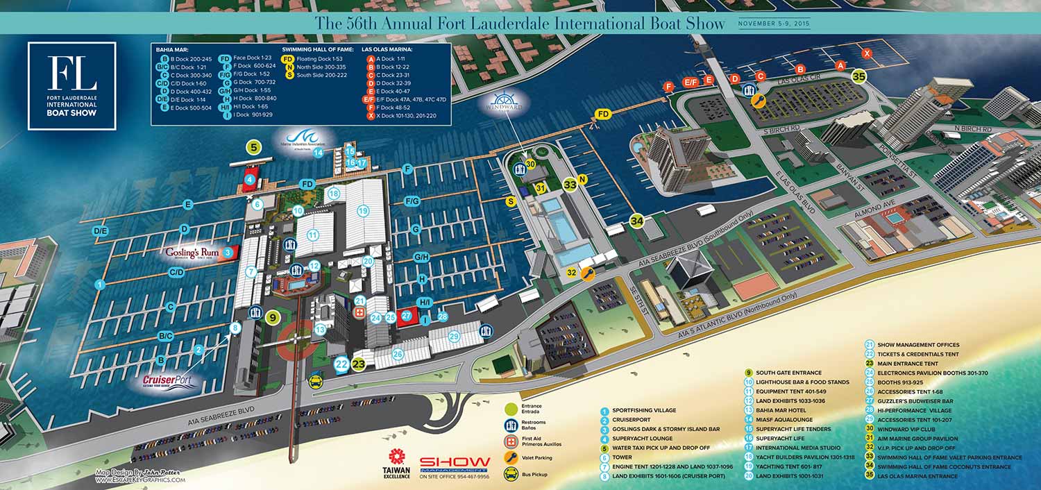 fort lauderdale international boat show map 2015 map