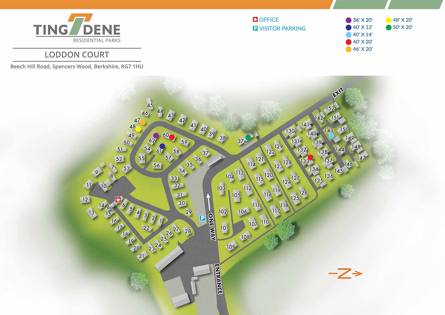 Loddon Court Residential Park Map