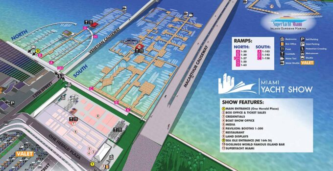 The 2020 Miami Yacht Show Map