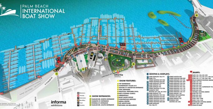 Palm Beach International Boat Show Custom Illustrated Maps for 2018