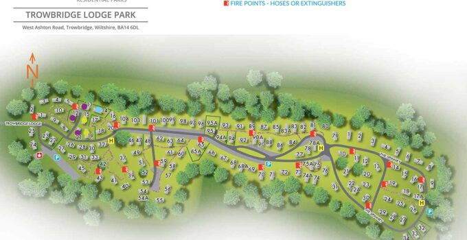 Trowbridge North Park, U.K. Residential Park Map