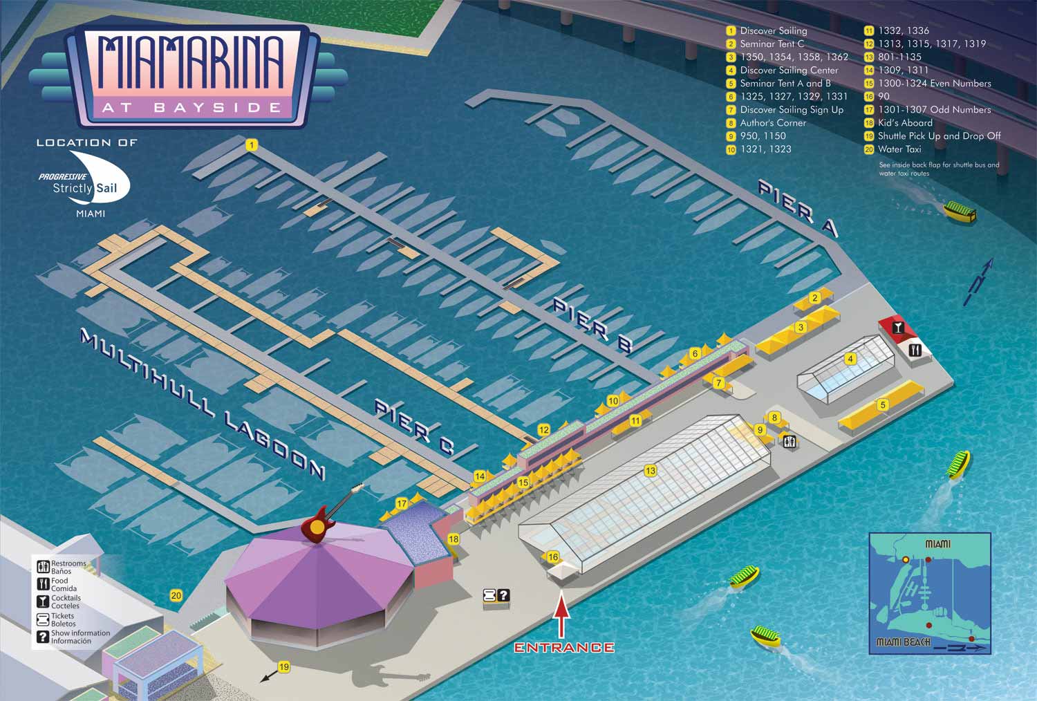 Bayside Miami Map