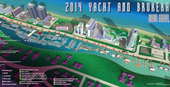 Illustrated Maps for a Brokerage Show in Miami Beach