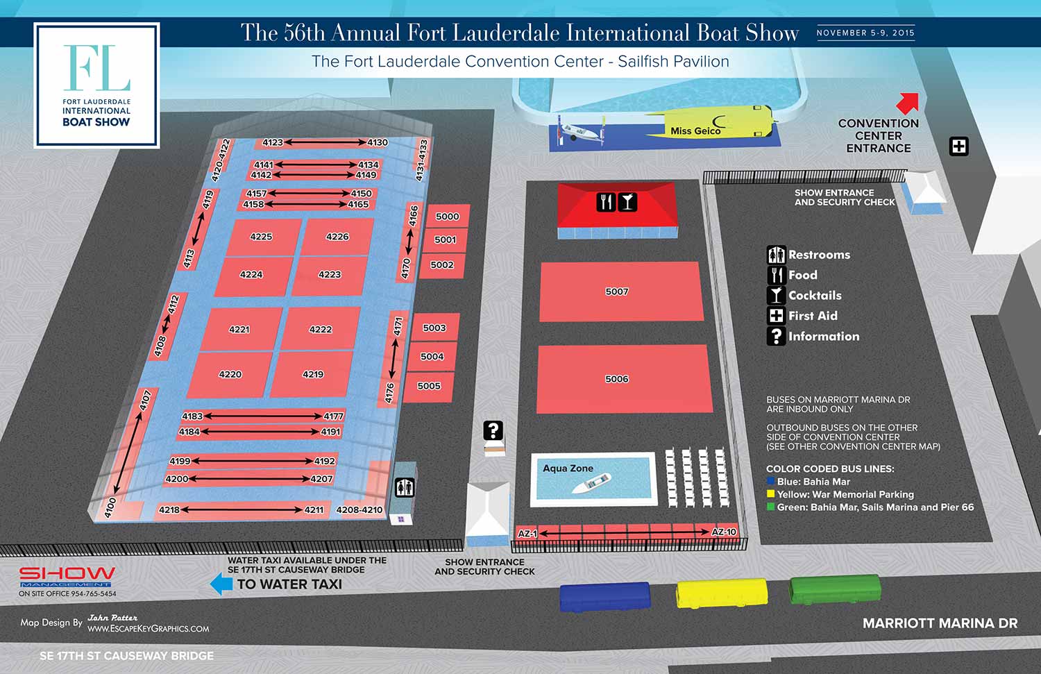 Fort Lauderdale International Boat Show - Broward County Convention Center Sailfish Pavilion Map