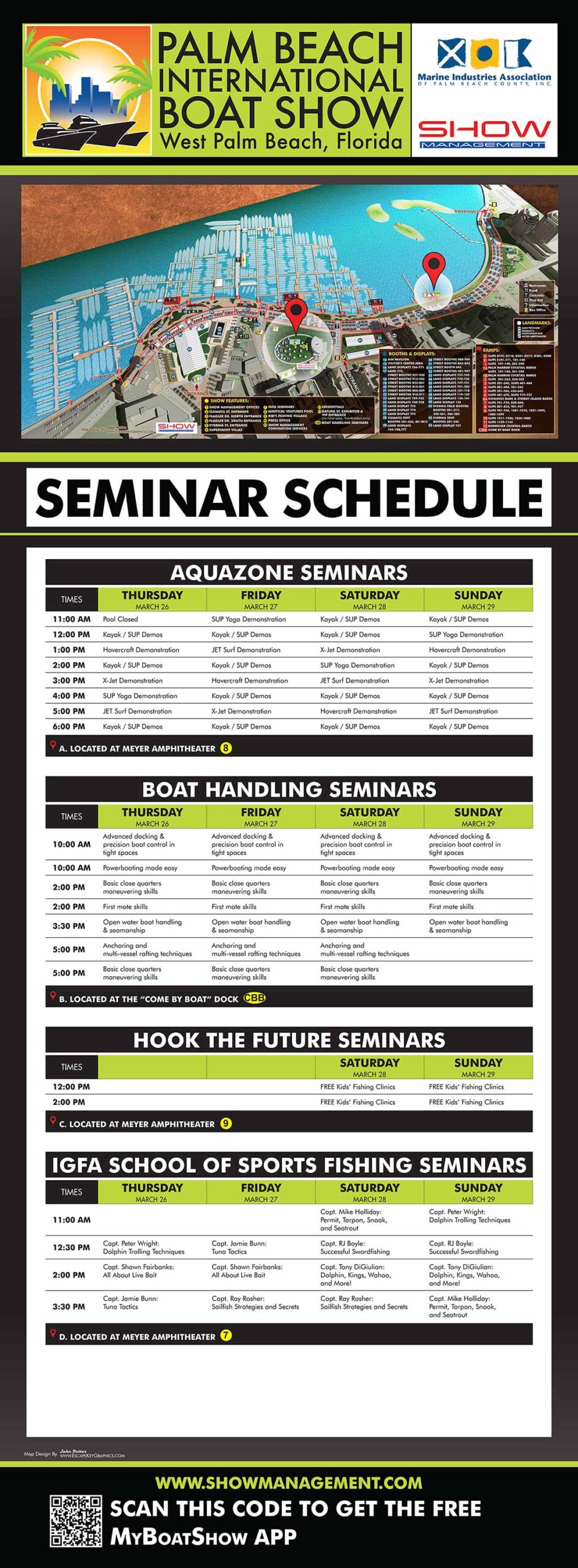 boat show seminar schedule layout