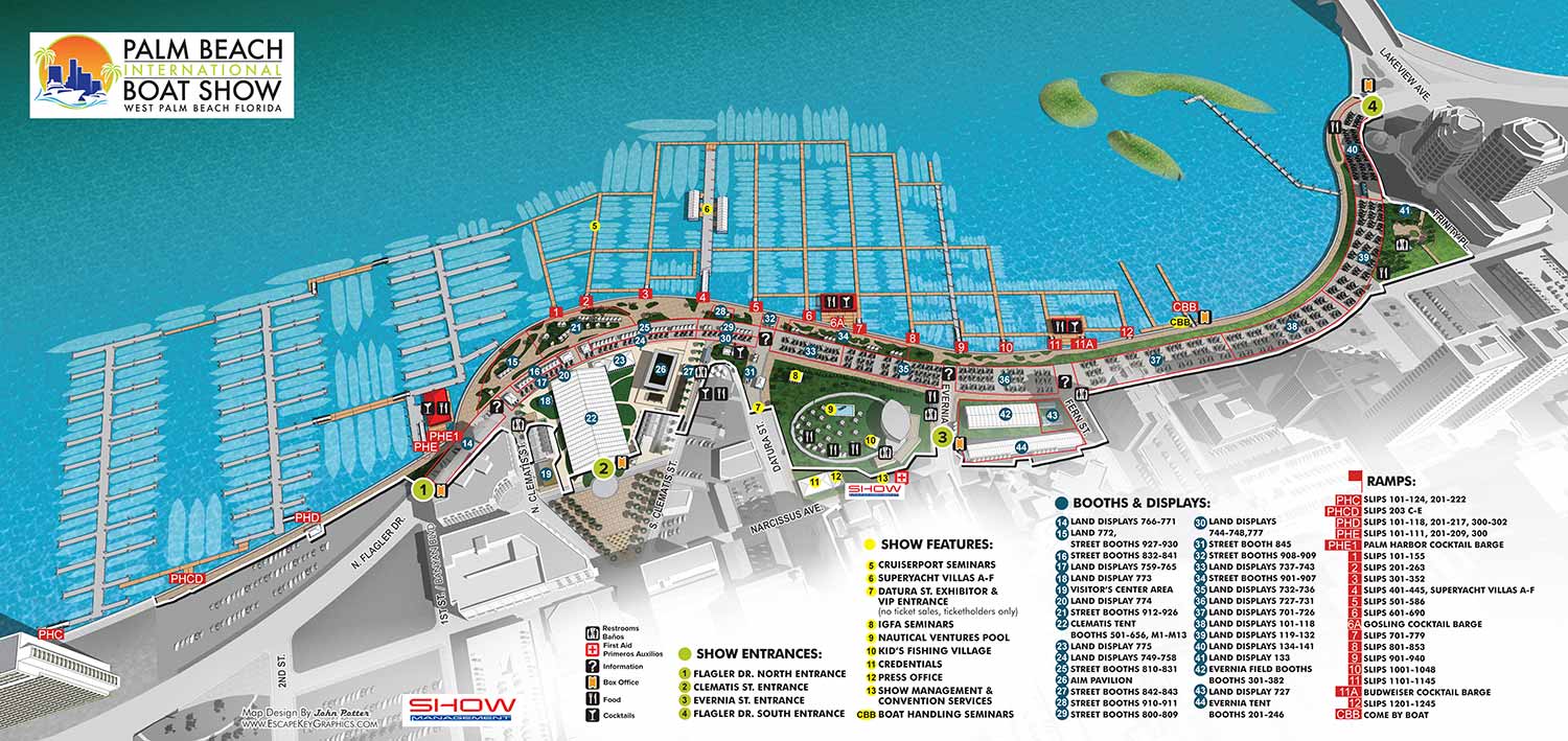 Palm Beach International Boat Show Map 2016