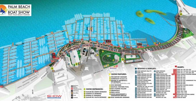 Palm Beach Boat Show Map Illustration