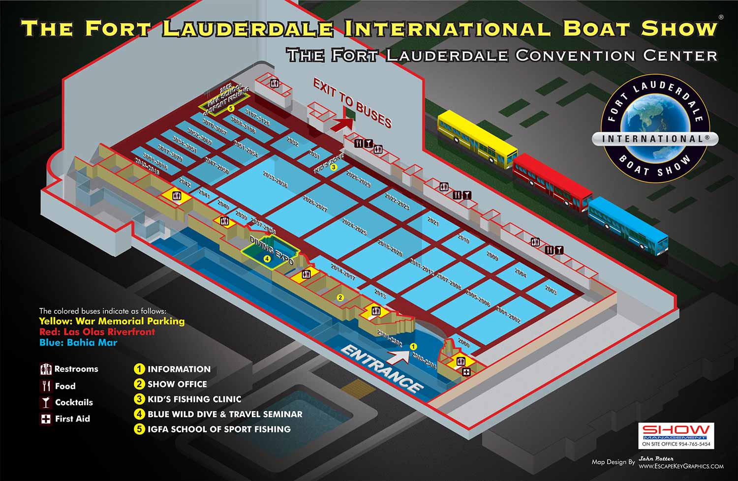 Fort Lauderdale International Boat Show - Broward County Convention Center Map