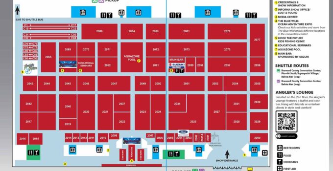 Broward County Convention Center Map for the 2022 Fort Lauderdale International Boat Show