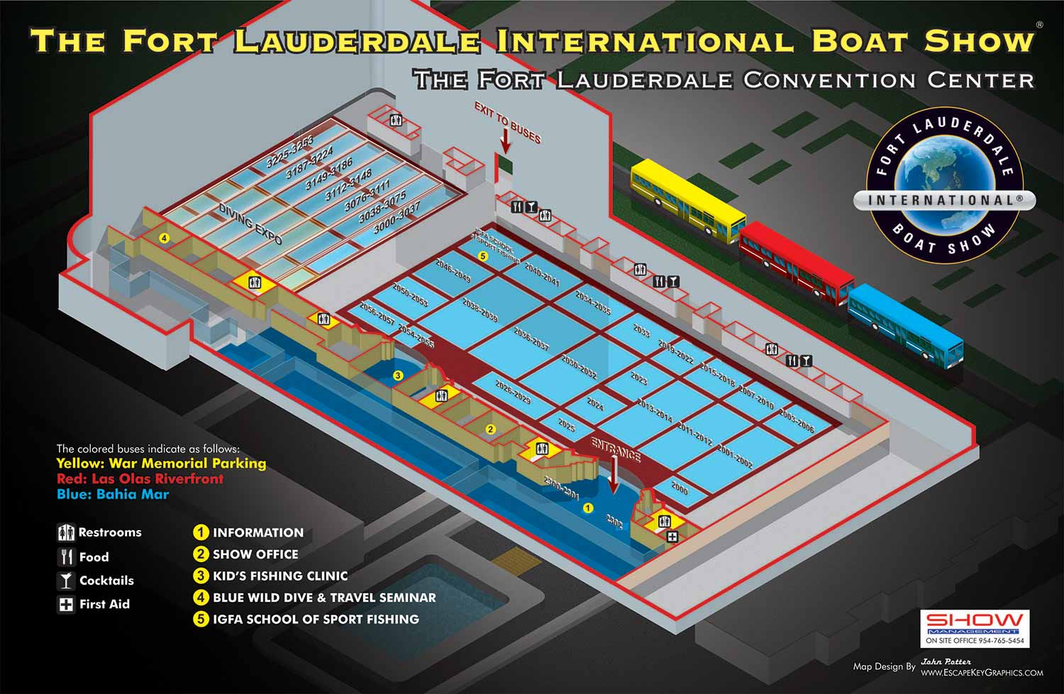 Fort Lauderdale International Boat Show Broward County Convention Center Map
