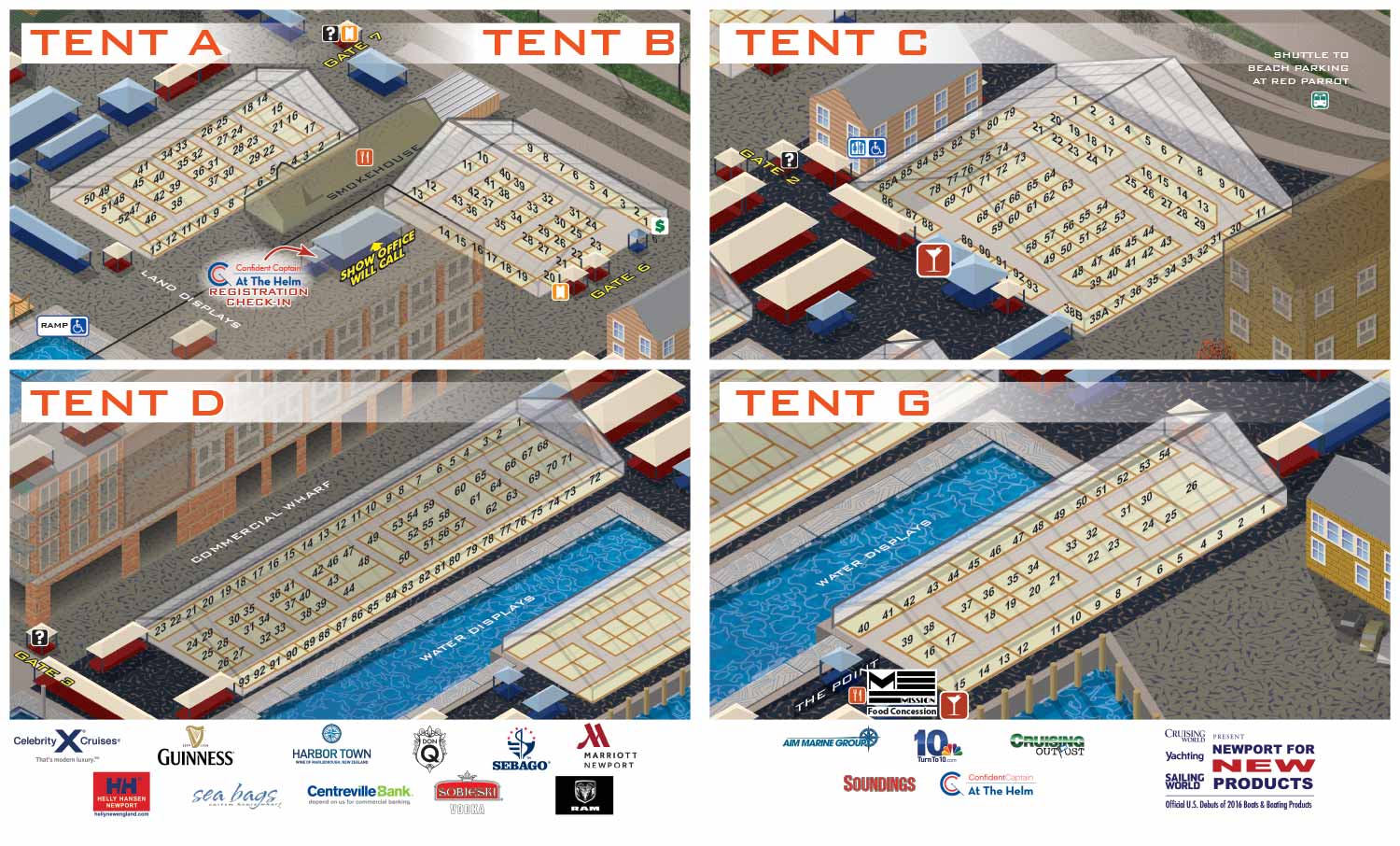 Newport International Boat Show Tents Map 2015