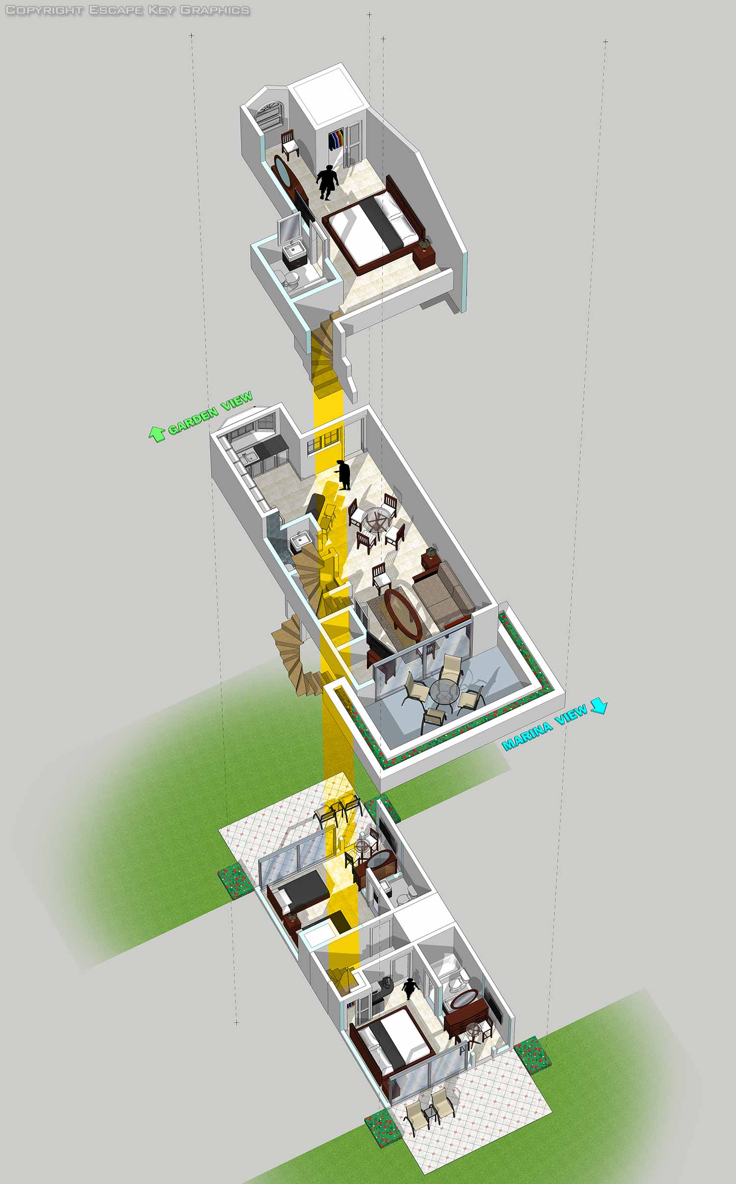 Illustrated 3D Floor Plans