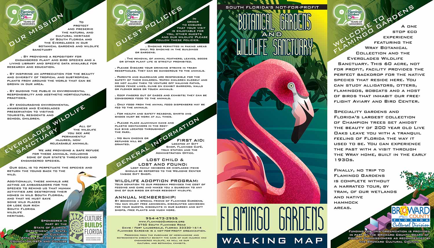 Flamingo Gardens Brochure Design and Illustration