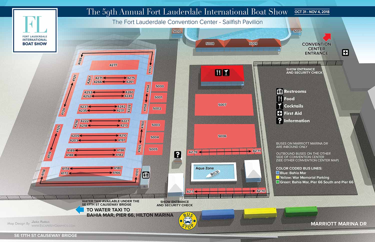 Fort Lauderdale International Boat Show 2018 Sailfish Pavilion Map