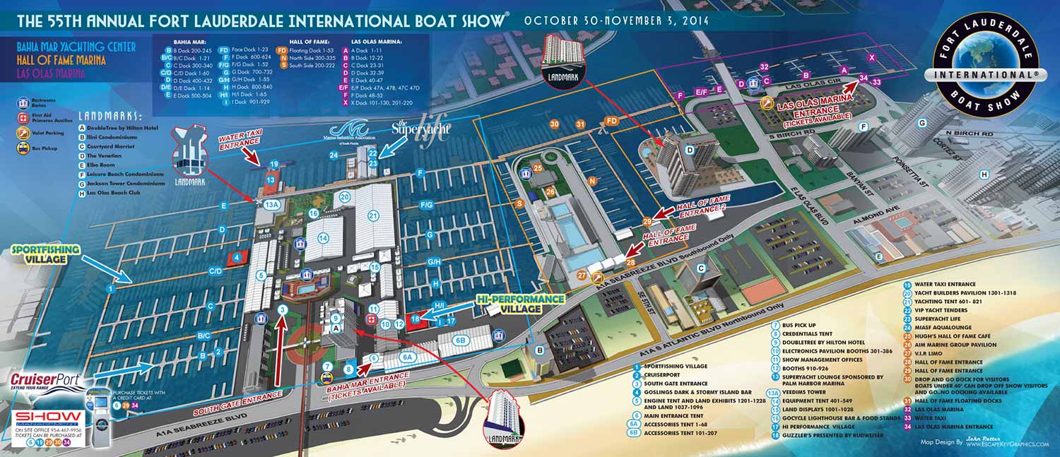 Fort Lauderdale International Boat Show map 2014