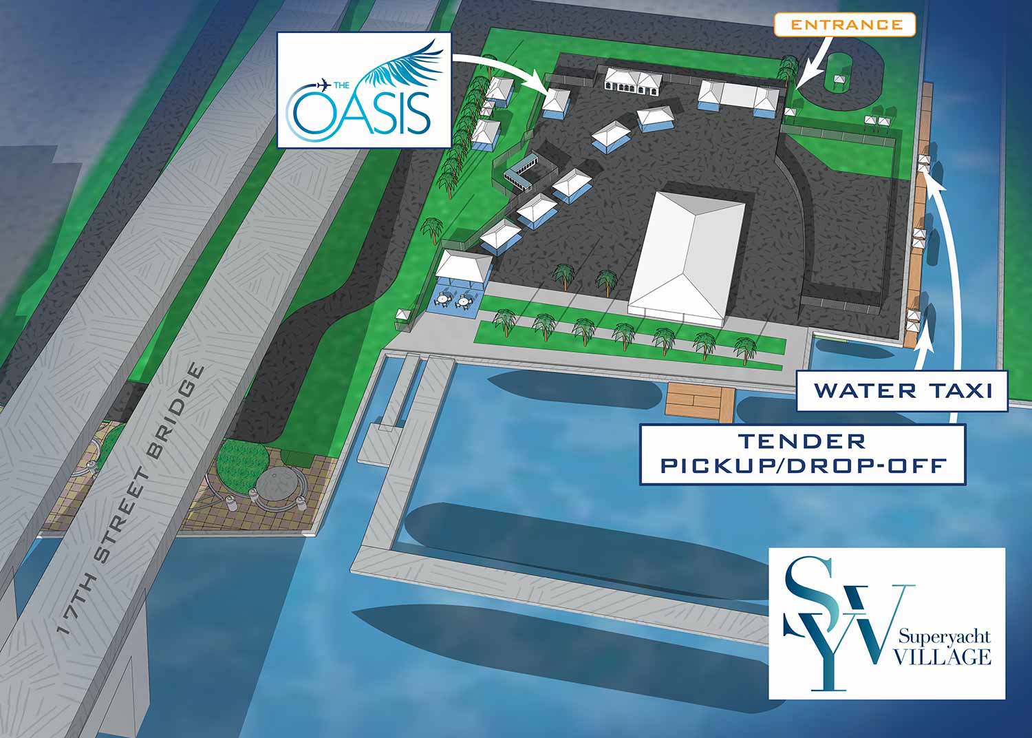 Superyacht Village Map - Fort Lauderdale International Boat Show