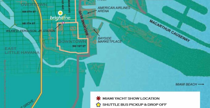 Miami Yacht Show 2019 Transit Map