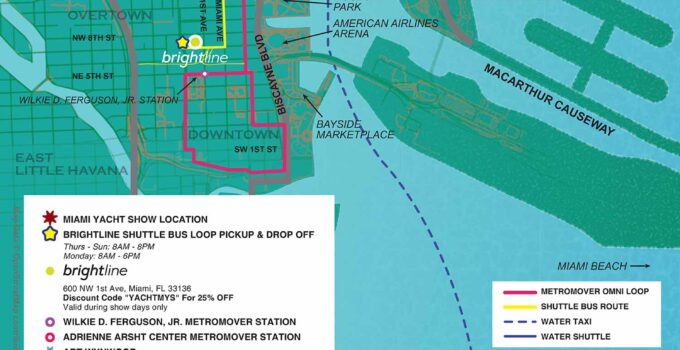 Miami Yacht Show Transportation Map