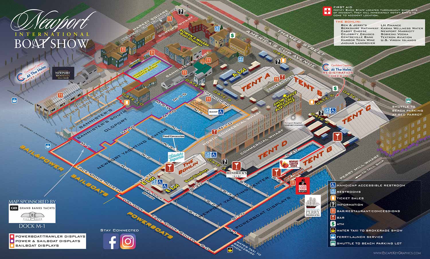 Newport Boat Show Map