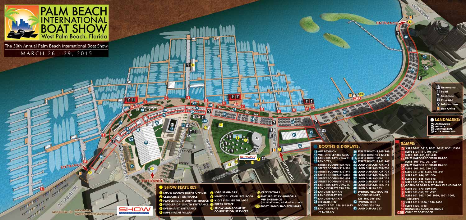 Palm Beach International Boat Show Map 2015