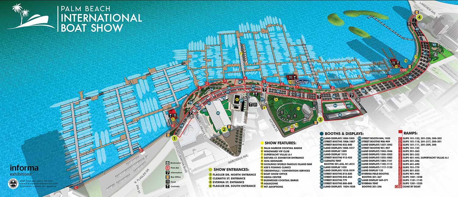 Palm Beach International Boat Show Map 2019