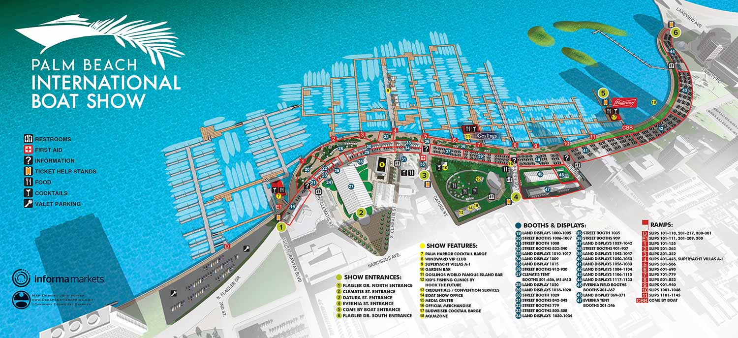 Palm Beach International Boat Show Map 2021