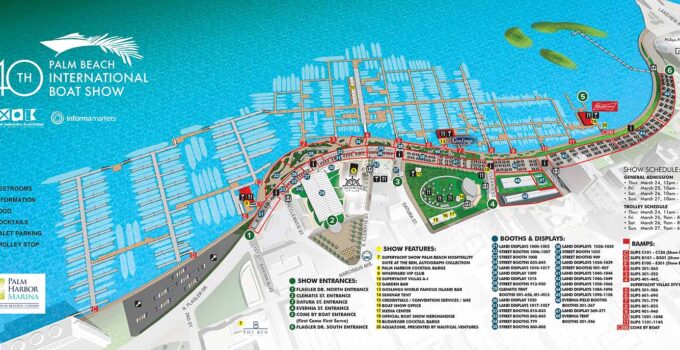 The 2022 Palm Beach International Boat Show Map