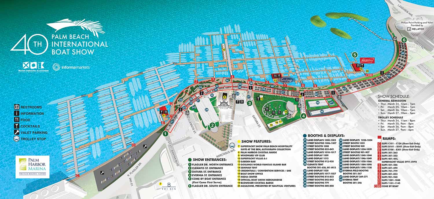 Palm Beach International Boat Show Map 2022
